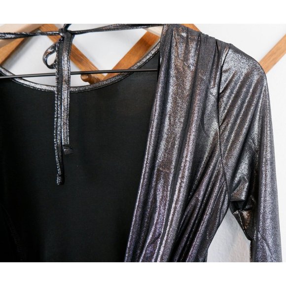 NEW Boohoo Grace Metallic Cowl Back Long Sleeve Maxi Dress, size 6 - Picture 10 of 16